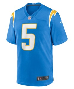 Joshua Palmer 5 Los Angeles Chargers Game Player Jersey - Powder Blue