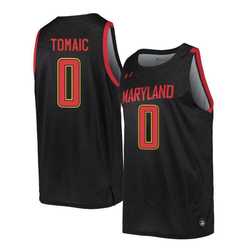 Joshua Tomaic 0 Maryland Terrapins Retro Basketball Men Jersey - Black