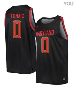 Joshua Tomaic 0 Maryland Terrapins Retro Basketball Youth Jersey - Black