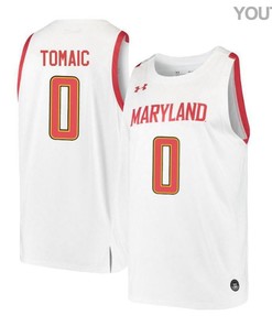 Joshua Tomaic 0 Maryland Terrapins Retro Basketball Youth Jersey - White