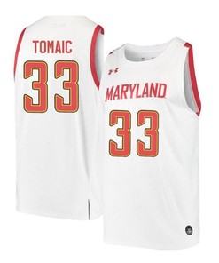 Joshua Tomaic 33 Maryland Terrapins Retro Basketball Men Jersey - White