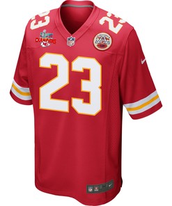 Joshua Williams 23 Kansas City Chiefs Super Bowl LVII Champions 3 Stars Men Game Jersey - Red