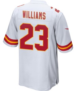Joshua Williams 23 Kansas City Chiefs Super Bowl LVII Champions 3 Stars Men Game Jersey - White