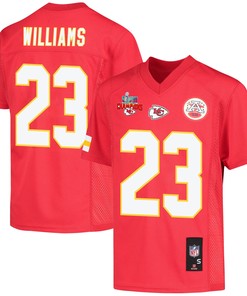 Joshua Williams 23 Kansas City Chiefs Super Bowl LVII Champions 3 Stars Youth Game Jersey - Red