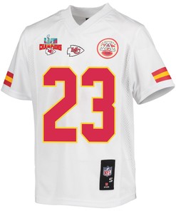 Joshua Williams 23 Kansas City Chiefs Super Bowl LVII Champions 3 Stars Youth Game Jersey - White