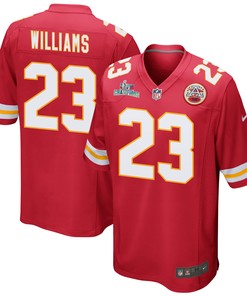 Joshua Williams 23 Kansas City Chiefs Super Bowl LVII Champions Men Game Jersey - Red