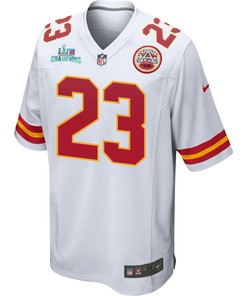 Joshua Williams 23 Kansas City Chiefs Super Bowl LVII Champions Men Game Jersey - White