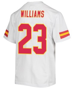 Joshua Williams 23 Kansas City Chiefs Super Bowl LVII Champions Youth Game Jersey - White