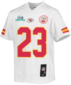 Joshua Williams 23 Kansas City Chiefs Super Bowl LVII Champions Youth Game Jersey - White