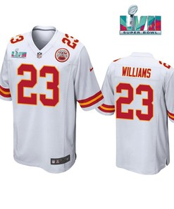 Joshua Williams 23 Kansas City Chiefs Super Bowl LVII White Men Game Jersey