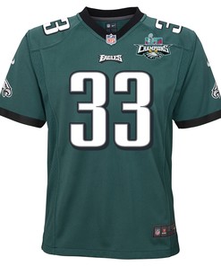 Josiah Scott 33 Philadelphia Eagles Super Bowl LVII Champions 2 Stars 2 Stars Youth Game Jersey - Black