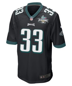 Josiah Scott 33 Philadelphia Eagles Super Bowl LVII Champions 2 Stars Men Game Jersey - Black