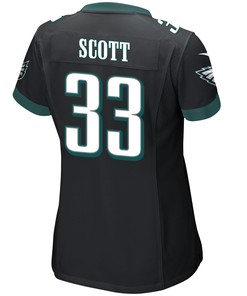 Josiah Scott 33 Philadelphia Eagles Super Bowl LVII Champions 2 Stars Women Game Jersey - Black