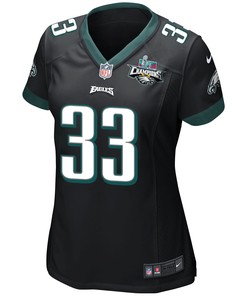 Josiah Scott 33 Philadelphia Eagles Super Bowl LVII Champions 2 Stars Women Game Jersey - Black