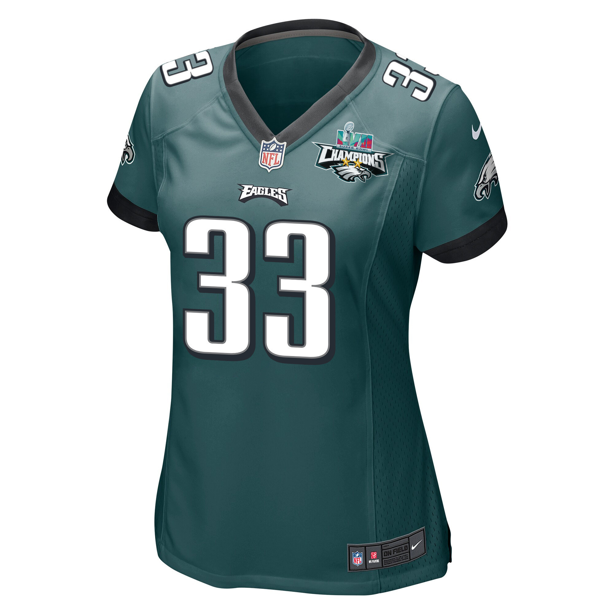 Josiah Scott 33 Philadelphia Eagles Super Bowl LVII Champions 2 Stars Women Game Jersey - Midnight Green