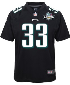 Josiah Scott 33 Philadelphia Eagles Super Bowl LVII Champions 2 Stars Youth Game Jersey - Black