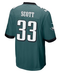 Josiah Scott 33 Philadelphia Eagles Super Bowl LVII Champions Men Game Jersey - Midnight Green