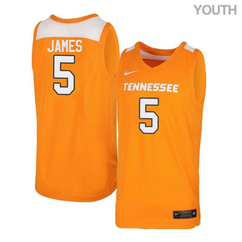Josiah-Jordan James 5 Tennessee Volunteers Elite Basketball Youth Jersey - Orange White