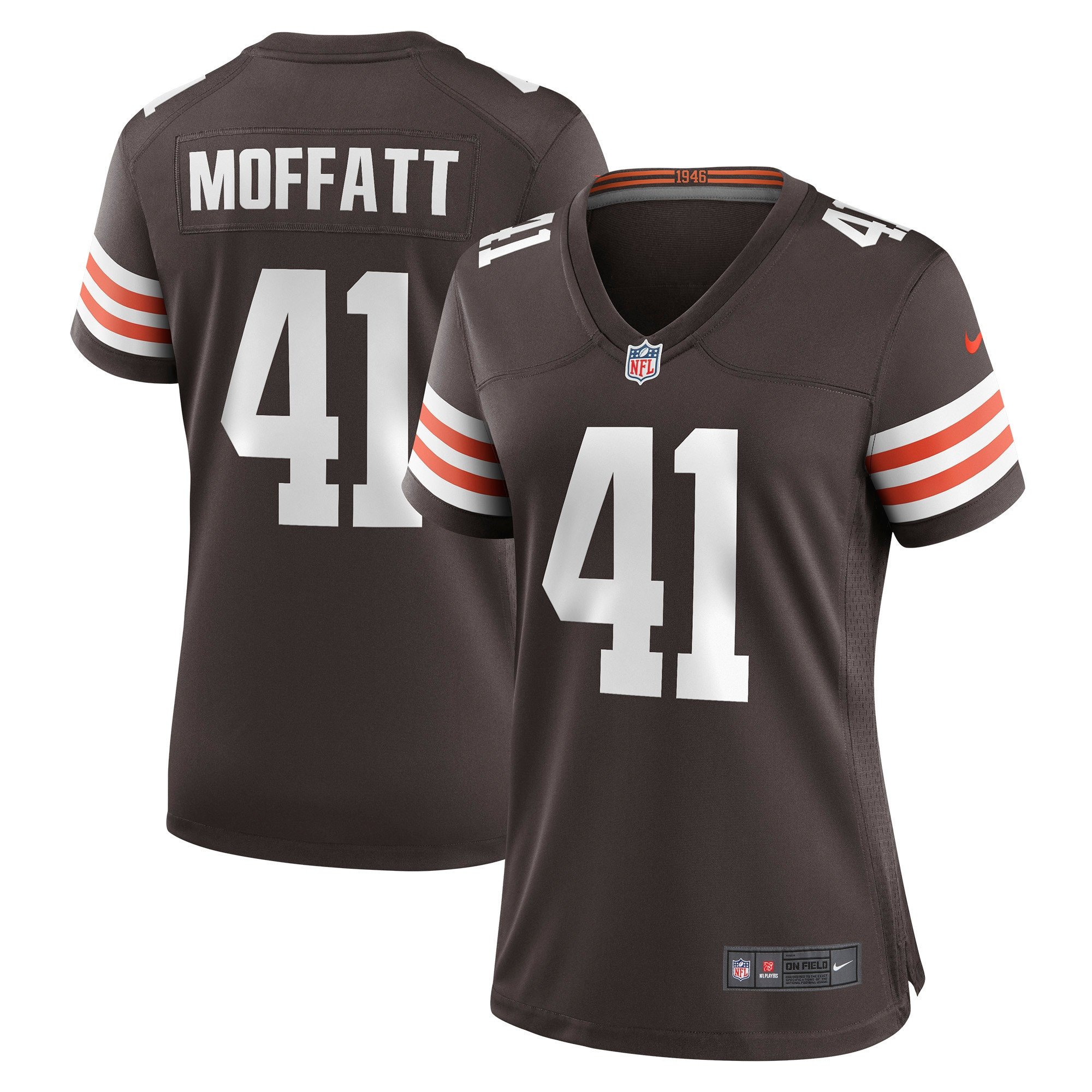 Jovante Moffatt Cleveland Browns Womens Game Player Jersey - Brown Nfl