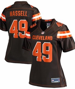 Jt Hassell Cleveland Browns Nfl Pro Line Womens Team Player Jersey - Brown