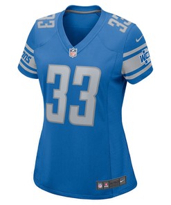 JuJu Hughes 33 Detroit Lions Women's Player Game Jersey - Blue