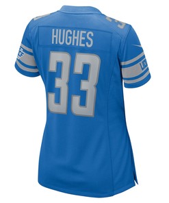 JuJu Hughes 33 Detroit Lions Women's Player Game Jersey - Blue