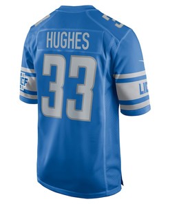 JuJu Hughes Detroit Lions Player Game Jersey - Blue