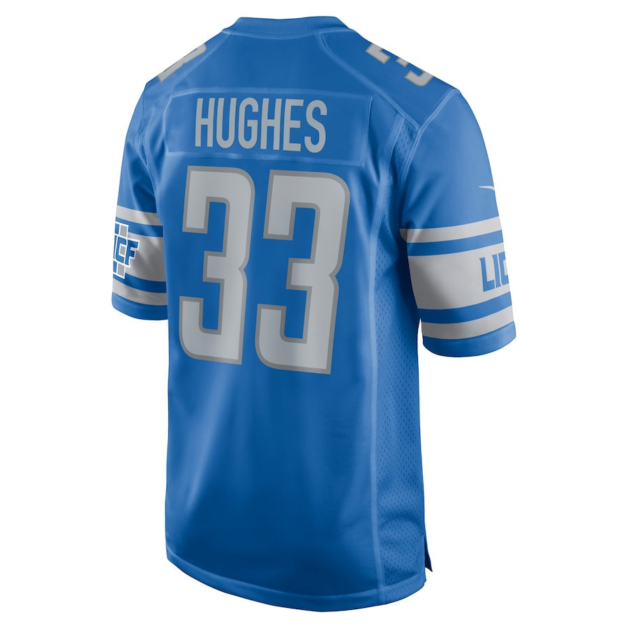 JuJu Hughes Detroit Lions Player Game Jersey - Blue