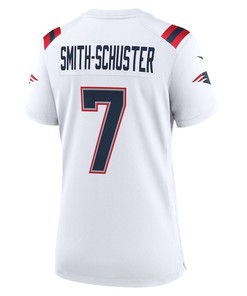 JuJu Smith-Schuster 7 New England Patriots Women's Game Player Jersey - White