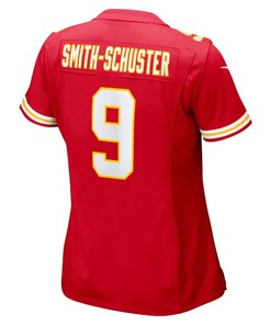 JuJu Smith-Schuster 9 Kansas City Chiefs Game Women Jersey - Red Jersey