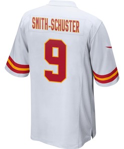 JuJu Smith-Schuster 9 Kansas City Chiefs Super Bowl LVII Champions 3 Stars Men Game Jersey - White