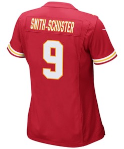 JuJu Smith-Schuster 9 Kansas City Chiefs Super Bowl LVII Champions 3 Stars Women Game Jersey - Red