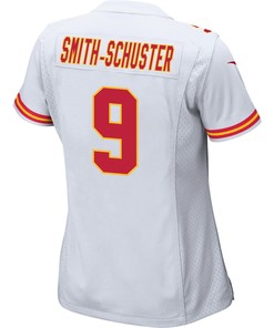 JuJu Smith-Schuster 9 Kansas City Chiefs Super Bowl LVII Champions 3 Stars Women Game Jersey - White