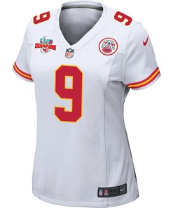 JuJu Smith-Schuster 9 Kansas City Chiefs Super Bowl LVII Champions 3 Stars Women Game Jersey - White