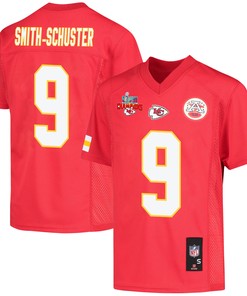 JuJu Smith-Schuster 9 Kansas City Chiefs Super Bowl LVII Champions 3 Stars Youth Game Jersey - Red