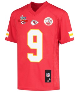 JuJu Smith-Schuster 9 Kansas City Chiefs Super Bowl LVII Champions 3 Stars Youth Game Jersey - Red