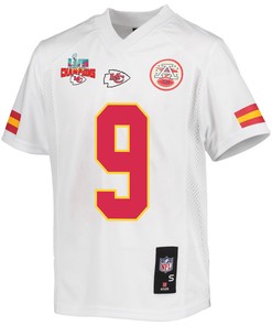 JuJu Smith-Schuster 9 Kansas City Chiefs Super Bowl LVII Champions 3 Stars Youth Game Jersey - White