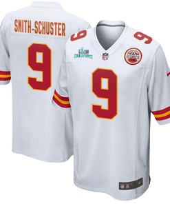 JuJu Smith-Schuster 9 Kansas City Chiefs Super Bowl LVII Champions Men Game Jersey - White