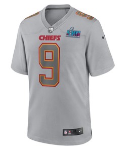 JuJu Smith-Schuster 9 Kansas City Chiefs Super Bowl LVII Patch Atmosphere Fashion Game Jersey - Gray