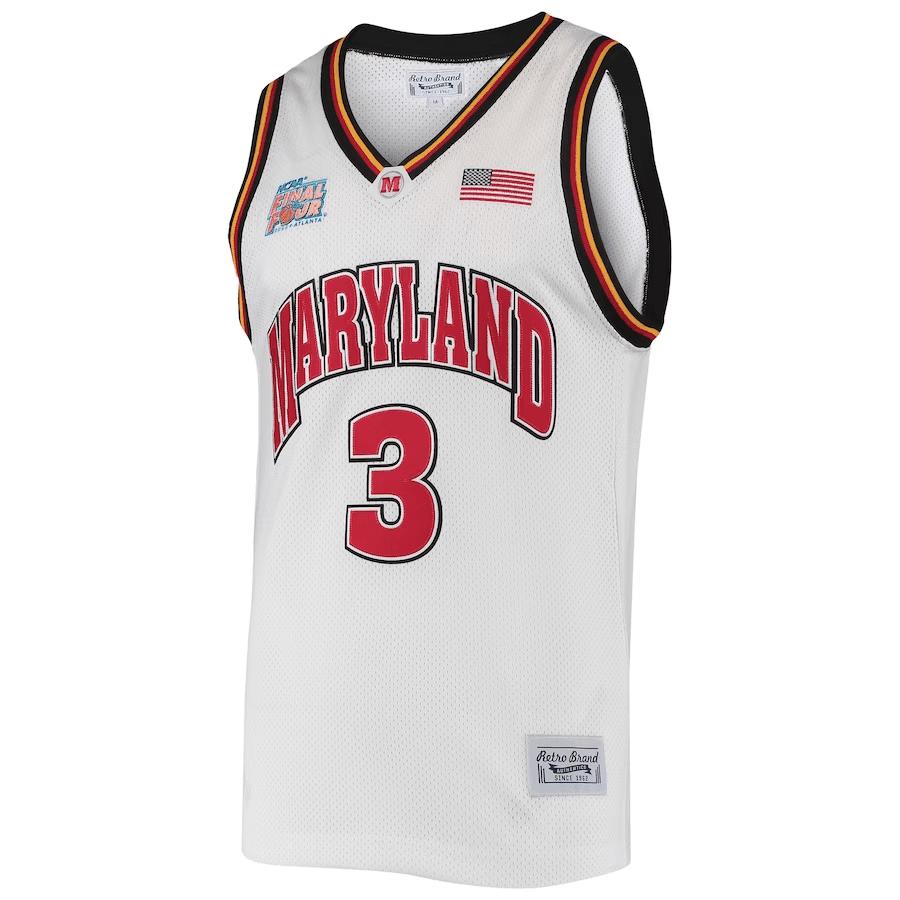 Juan Dixon 3 Maryland Terrapins NCAA Basketball Final Four Retro Classic Jersey