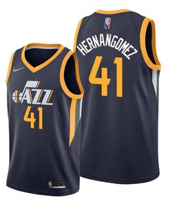 Juan Hernangomez 41 Utah Jazz 2022 Icon Edition Navy Jersey Diamond Badge - Men Jersey