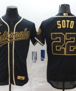 Juan Soto #22 Washington Nationals 2020 Mlb Black Jersey