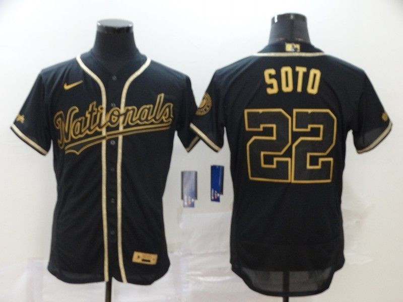 Juan Soto #22 Washington Nationals 2020 Mlb Black Jersey