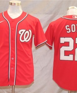 Juan Soto #22 Washington Nationals 2020 Mlb Red Jersey