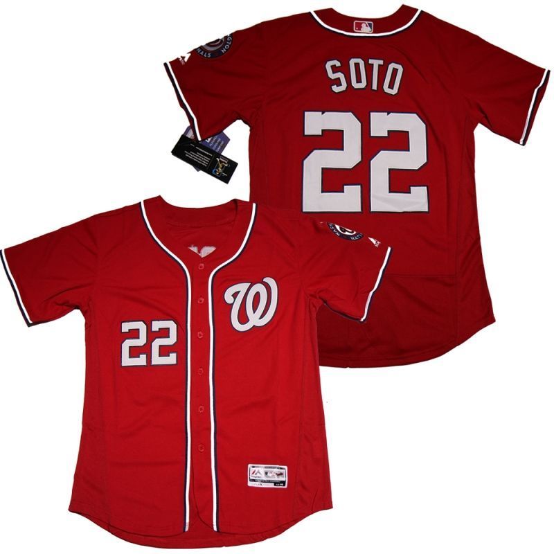 Juan Soto #22 Washington Nationals 2020 Mlb Red Jersey