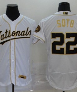 Juan Soto #22 Washington Nationals 2020 Mlb White Jersey