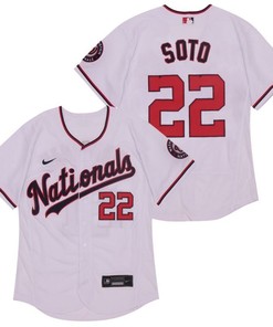 Juan Soto #22 Washington Nationals 2020 Mlb White Jersey