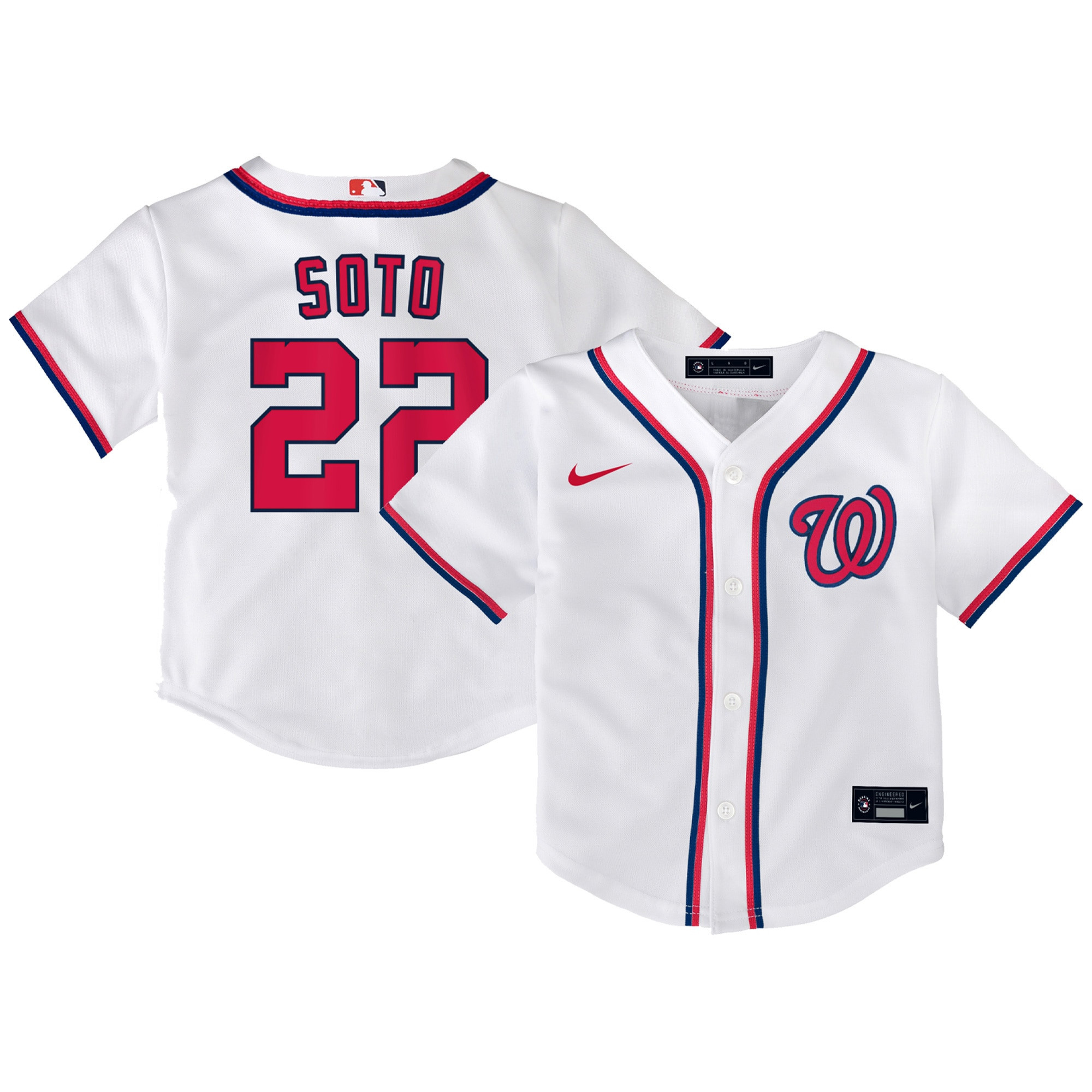 Juan Soto Washington Nationals Toddler Alternate Replica Player Jersey - White Mlb