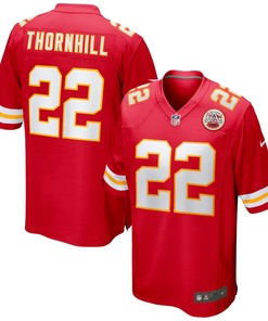 Juan Thornhill 22 Kansas City Chiefs Game Jersey - Red