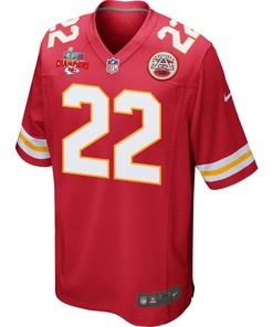 Juan Thornhill 22 Kansas City Chiefs Super Bowl LVII Champions 3 Stars Men Game Jersey - Red